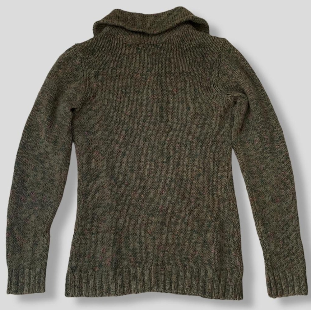 Liz Claiborne Olive Green Speckled Cardigan Tunic - Picture 3 of 16